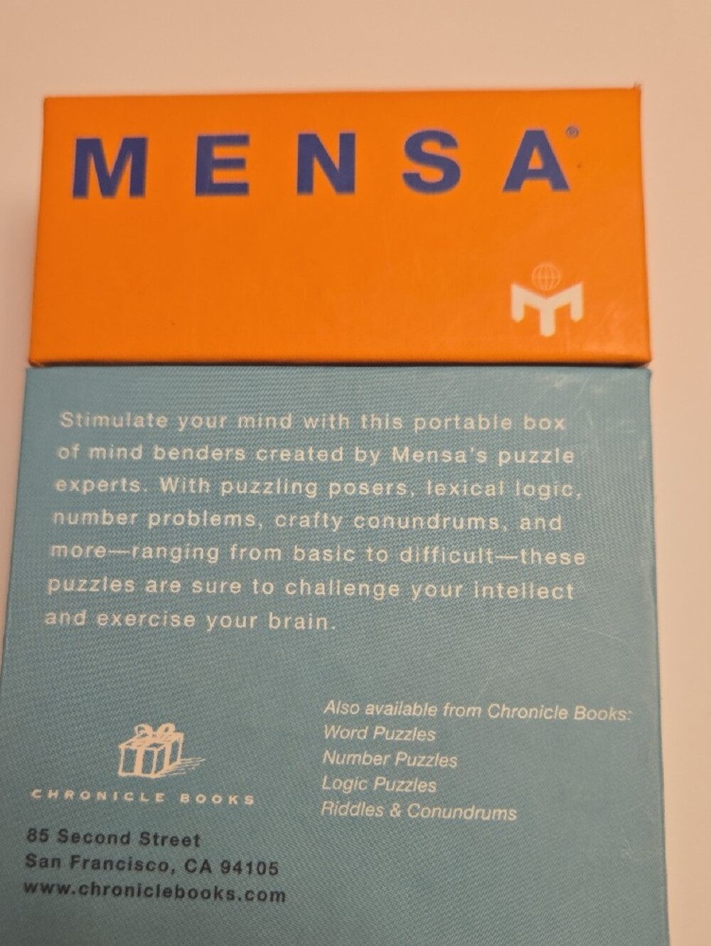 Mensa 75 Puzzle Challenges Card Deck — Orange & Teal - Picture 2 of 7